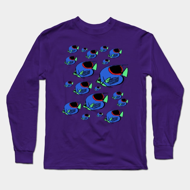 Colorful Sunfish Long Sleeve T-Shirt by RockettGraph1cs